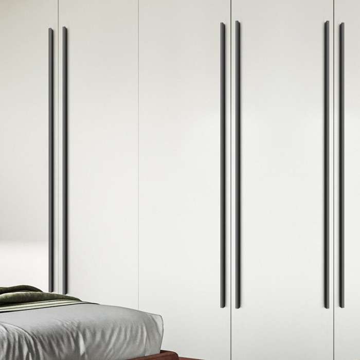 ROCO T Strip Cupboard Handle Brushed Matt Black  150mm