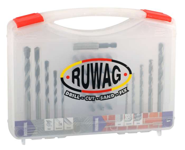 RUWAG 35 Piece Combo Drill Bit Set: Industrial Metal/Concrete/Power Bit
