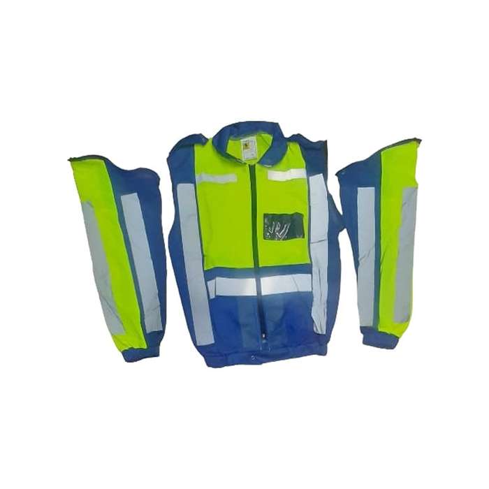 PIONEER SAFETY Jacket Metro Reflective Detachable Sleeve Navy/Lime