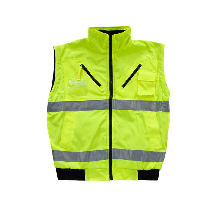 PIONEER SAFETY Bunny Jacket Detachable Sleeves Lime