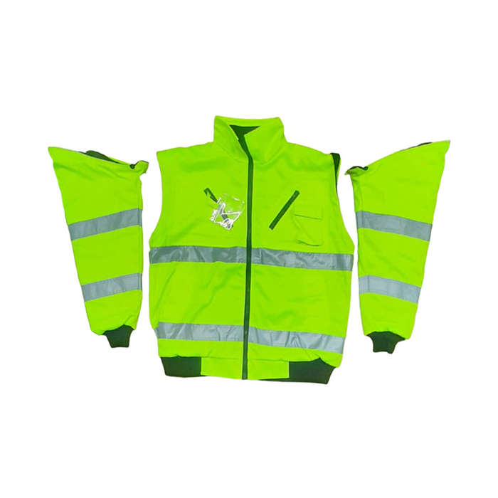 PIONEER SAFETY Bunny Jacket Detachable Sleeves Lime