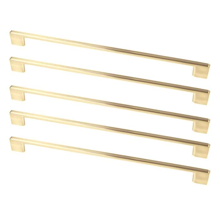ROCO Neptune Aluminium Cupboard Handle Brushed Brass 96mm ( 5 Pack )