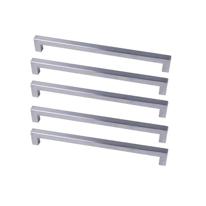 ROCO Cupboard Handle Bar Hollow Square Stainless Steel 128mm x 12mm ( 5 Pack )