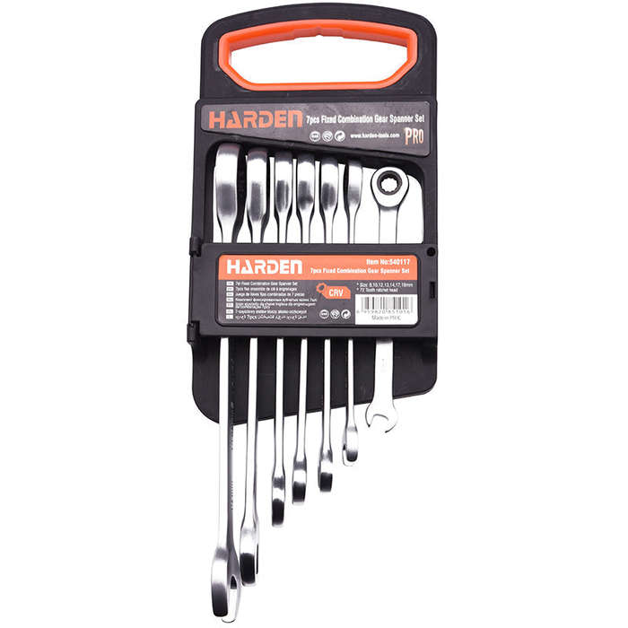 HARDEN 7 Piece Fixed Combination Gear Spanner Set