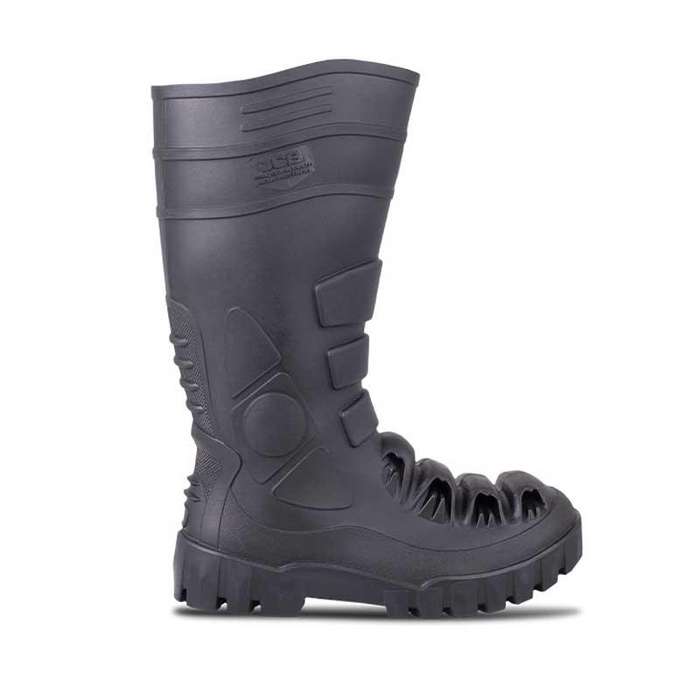 JCB Warrior Steel Toe Safety Gumboot Black PVC