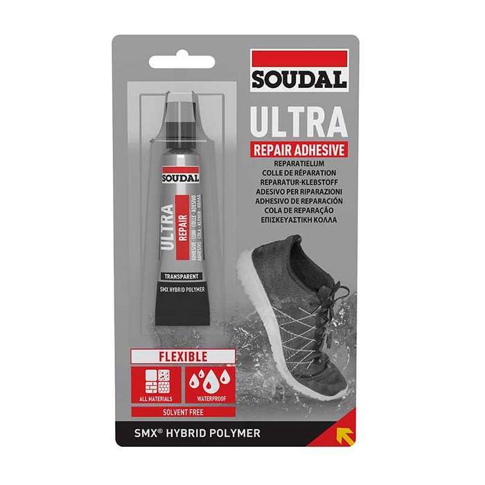 SOUDAL Ultra Repair Flexible Adhesive High Strength Clear Waterproof 20ml