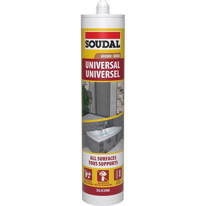 SOUDAL 270ml Universal Silicone Brown Sa