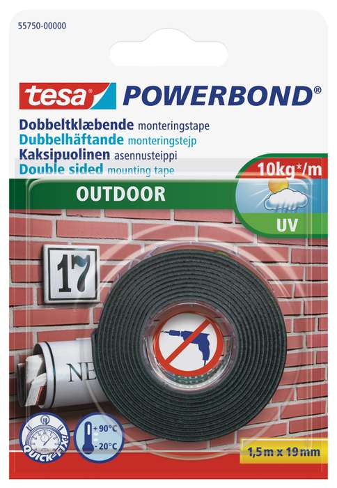 TESA Powerbond Outdoor Mounting Tape 1.5m x 19mm All Weather