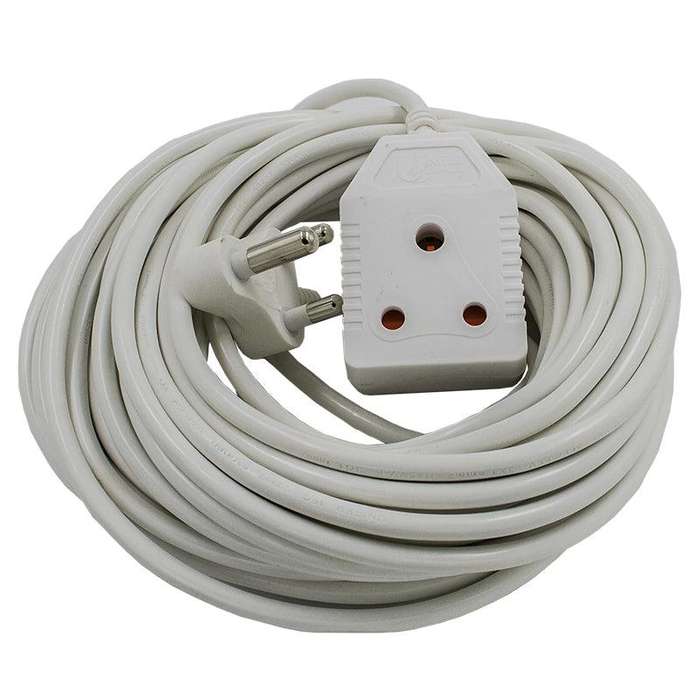 United Electrical 20 Metre Extension Cord White 10 Amp