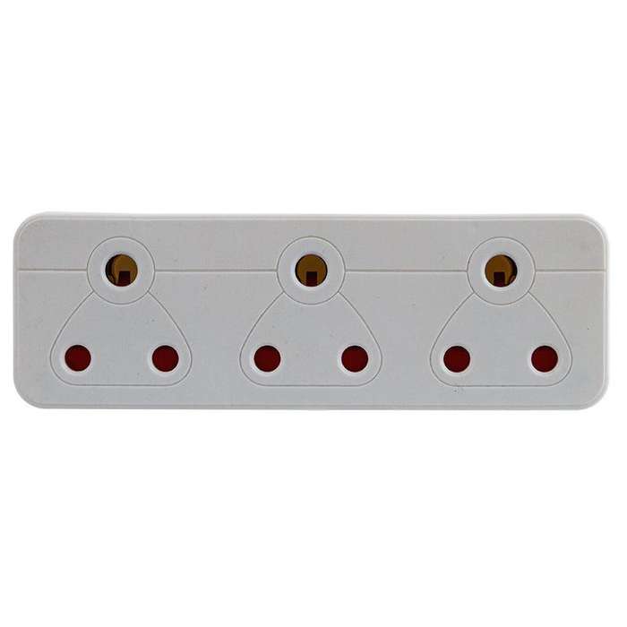 United Electrical 3 Pin 3 Way Adaptor (r20)