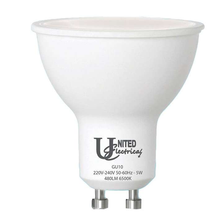 United Electrical 5 Watt Gu10 A65 Rechargeable Bulb Cool White