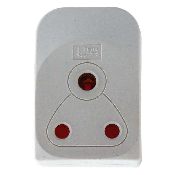 United Electrical Double-sided Pvc Janus Coupler White (aok12)