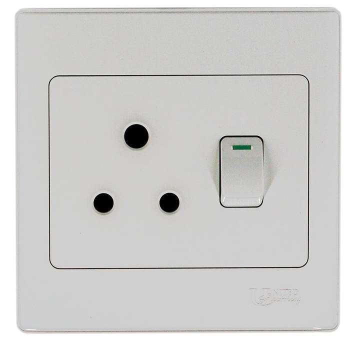 United Electrical Plastic Single Switch Socket 4x4