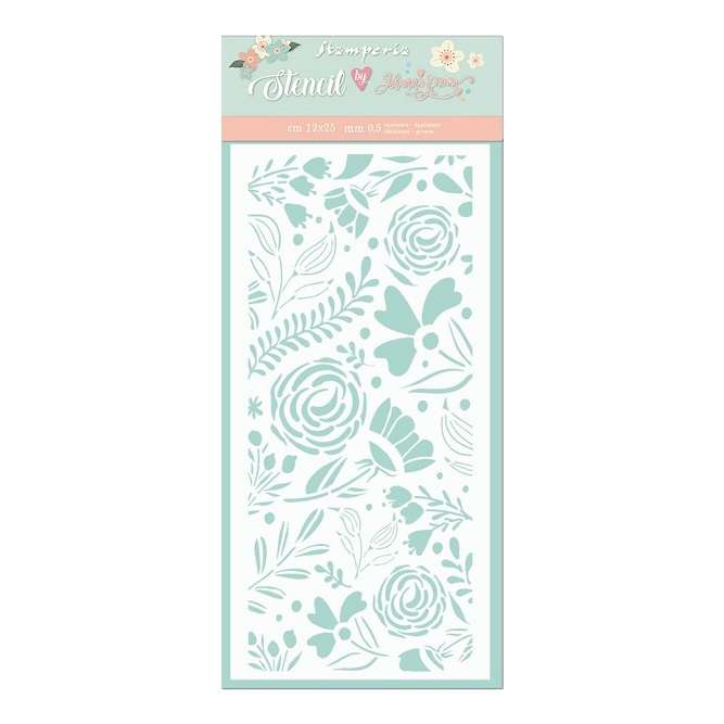 Stamperia Thick stencil 12X25 - Big Roses
