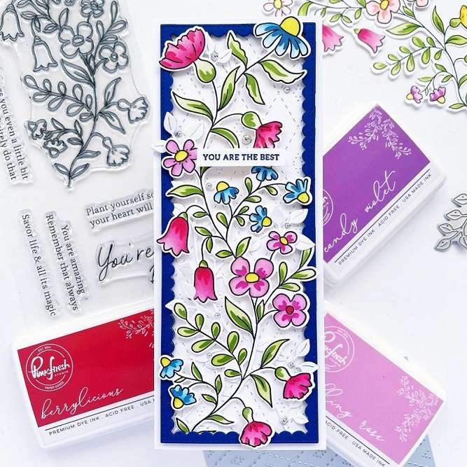 Pinkfresh - Wildflower Slimline Layering