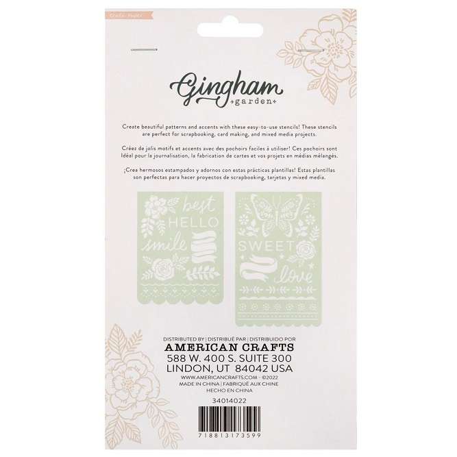 AC - Gingham Garden Stencils