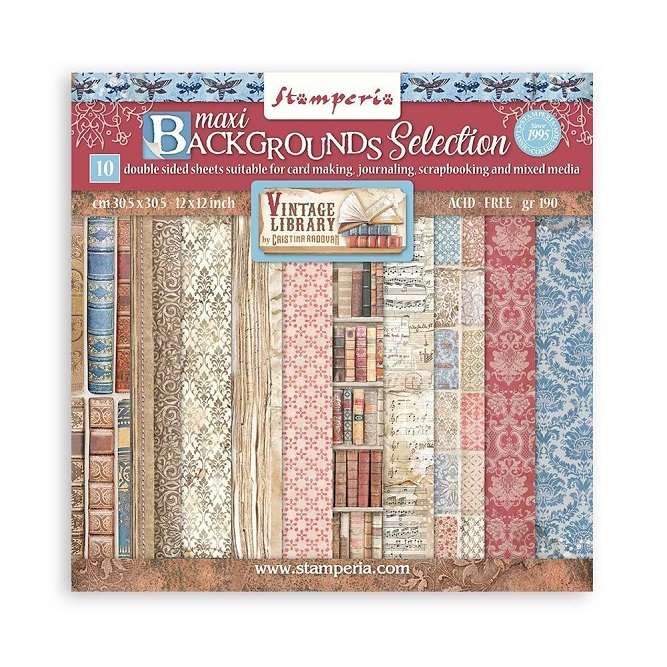 Stamperia - Vintage Library Backgrounds
