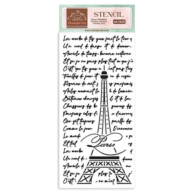 Stamperia Thick stencil 12X25 - Tour Eiffel