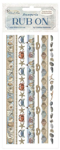 Stamperia Rub-on - Silent Sea stripes