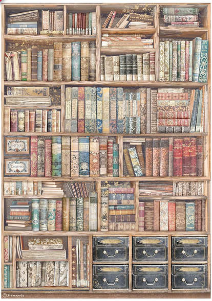 Stamperia Rice paper - Venice City of Art vintage books