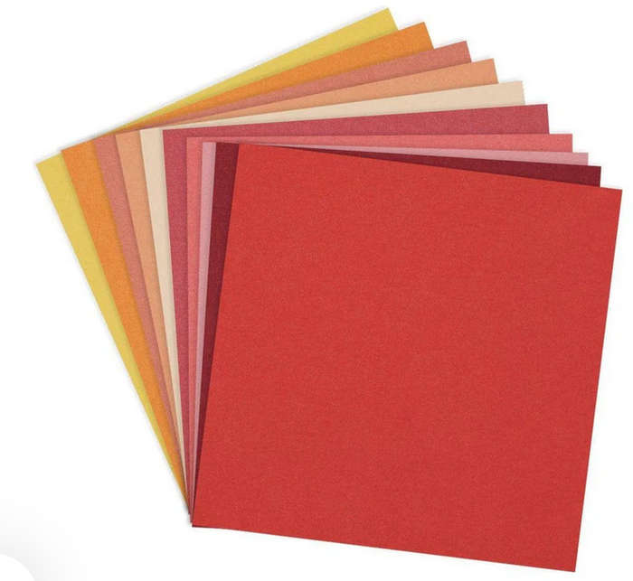 Spellbinders ColorWheel Cardstock 12" x 12" - Warm Assortment x20