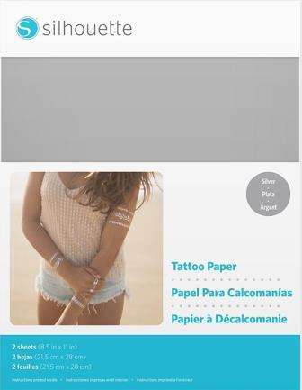 Tattoo Paper - Silver printable (inkjet)