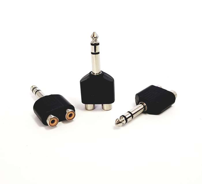 6.3mm Stereo Male to Dual RCA Female Audio Adaptor