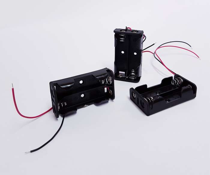 2Cell AA Battery Holder with Leads  (4Pack)