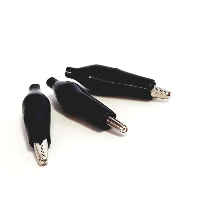 35mm Alligator Clips  Black (6-Pack)
