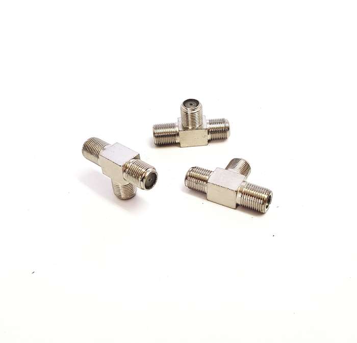 F-Connector T-Splitter (1 Female to 2 Female)
