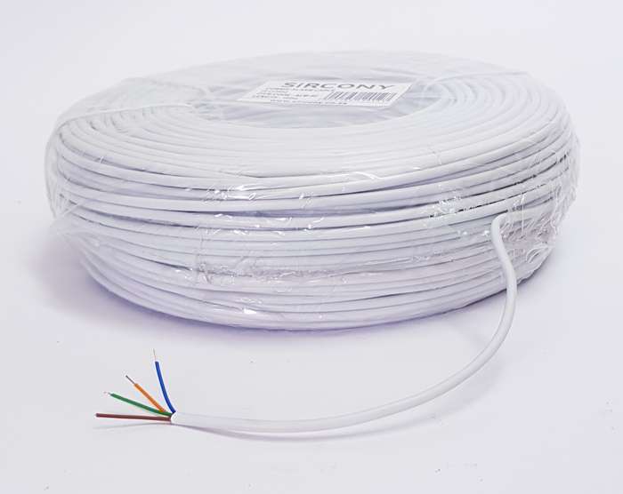 4 Core White Alarm/Security Cable (100m Roll)