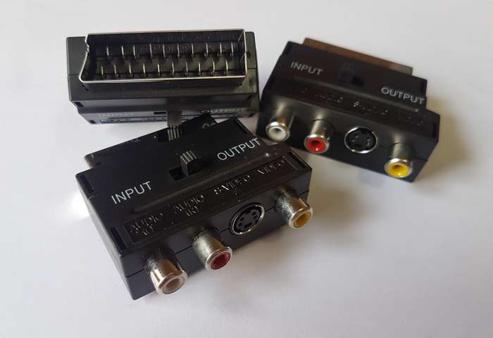 SCART to 3 RCA + S-Video AV Adapter Cable