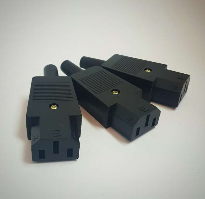 IEC 3-Pin Kettle Socket  Female Panel Mount