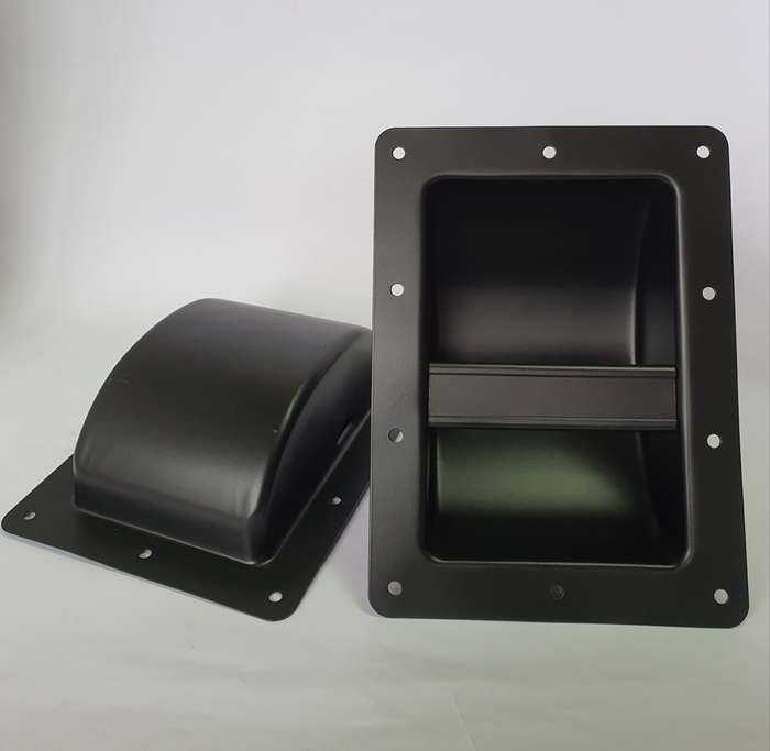Heavy Duty Black Metal Speaker/Cabinet Square Handle   (Each)