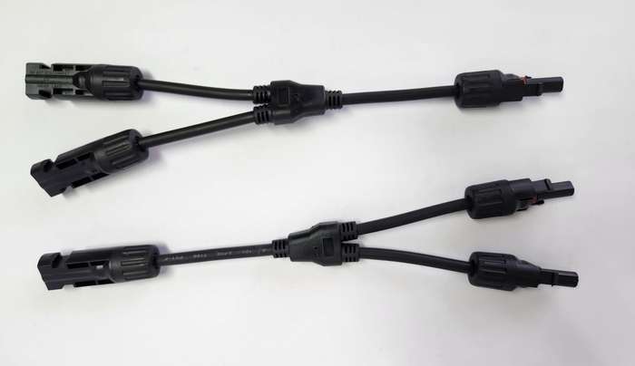 MC4 solar connector Y combiner 2 way set 1000V