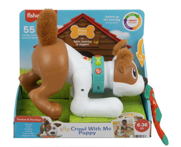 Fisher-Price 123 Crawl With Me Puppy Infant Learning Toy (New, very dusty/dirty)