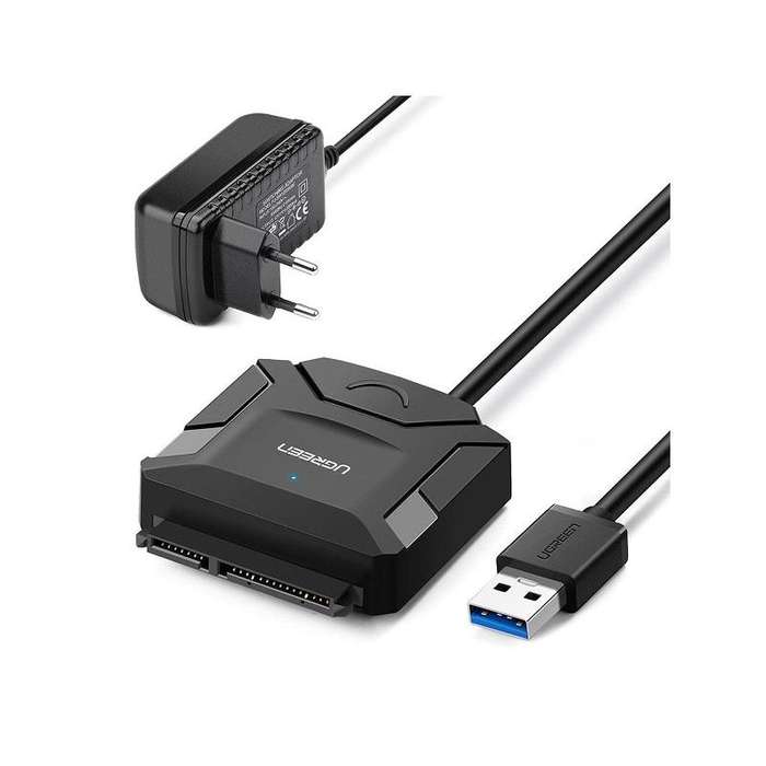 Ugreen 20611 Usb-A 3.0 Male To 2.5 3.5" Sata3 Hard Drive Adapter With Led Status Indicator, Suppo...