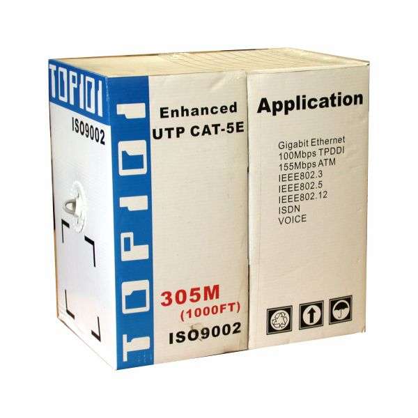 TOP101 Cat5e UTP Solid Network Cable In 305M Pull Box.