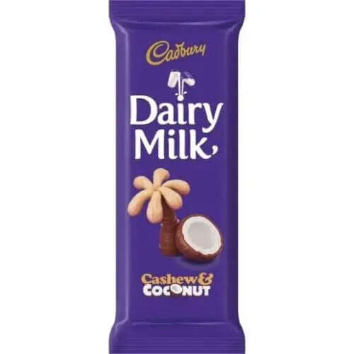 Cadbury Cashew & Coconut Slabs 24X80g