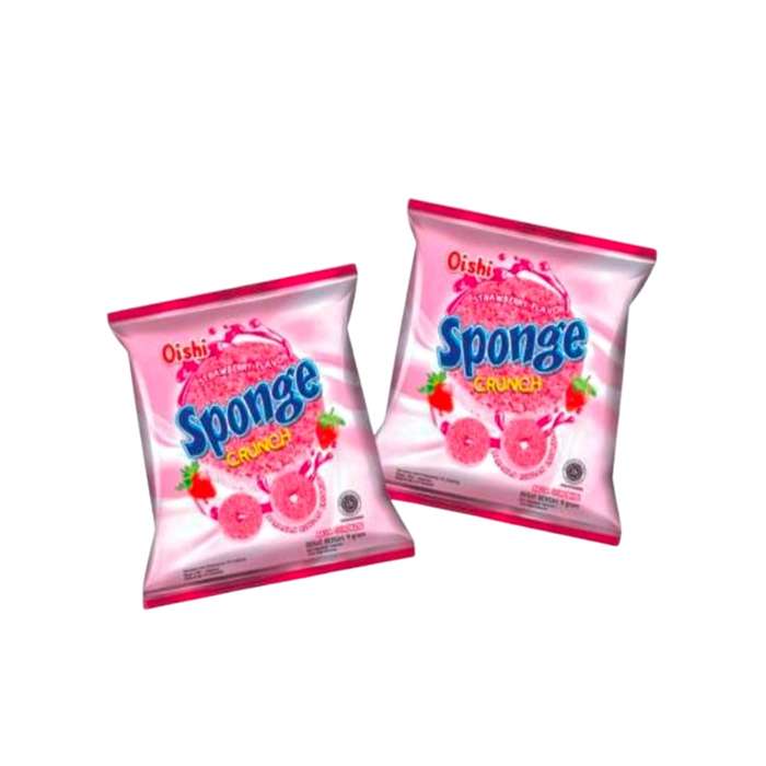 Oishi Sponge Crunch Strawberry 10x10g