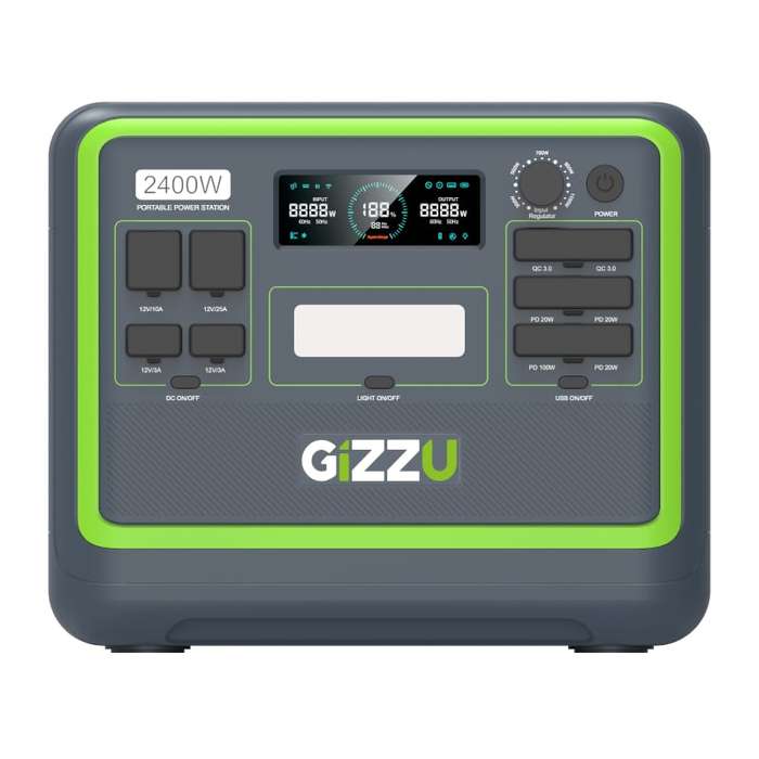 Gizzu Hero Pro 2048Wh 2400W Ups Fast Charge Lifepo4 Portable Power Station