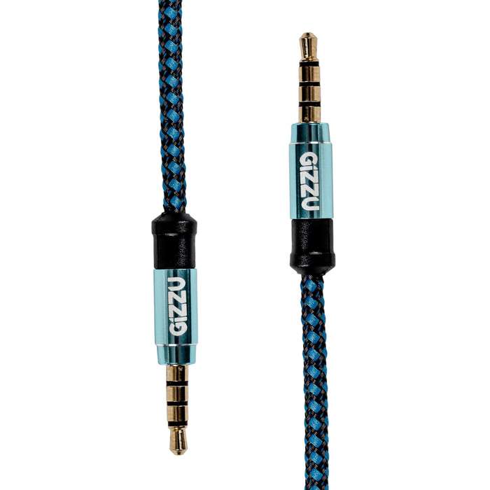 Gizzu 3.5mm AUX Cable 1.5m - Black/Blue