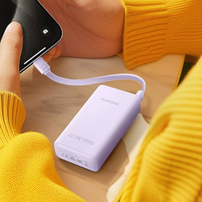 Romoss PHA10 10000mAh 22.5W Fast Charge Power Bank  Purple