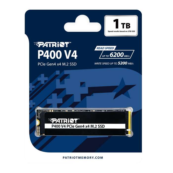 1TB Patriot P400 V4 PCIe Gen4 x4 M.2 2280 NVMe SSD