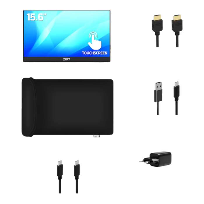 15.6" Port Connect Full HD Touchscreen Portable Monitor