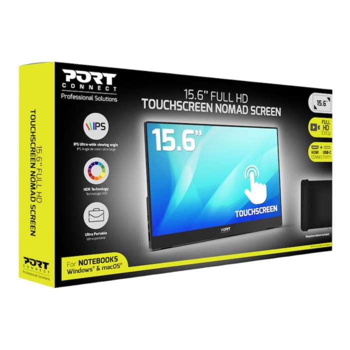 15.6" Port Connect Full HD Touchscreen Portable Monitor