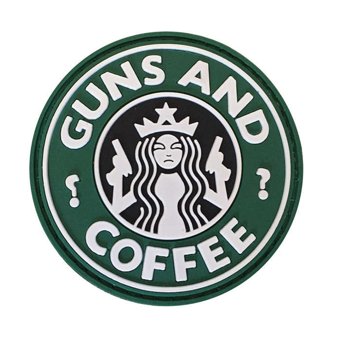 TacSpec "Guns and Coffee" PVC Velcro Patch