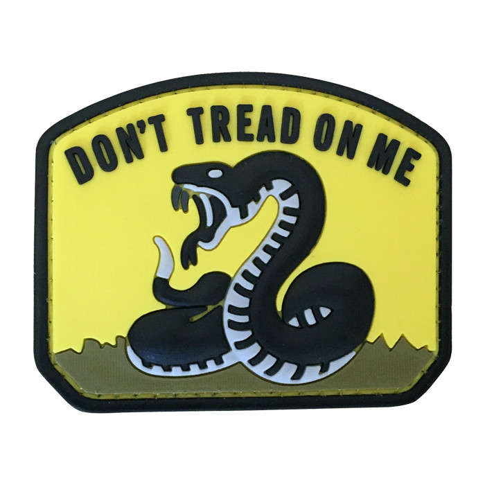 TacSpec "Don't Tread on Me" PVC Velcro Patch - Yellow