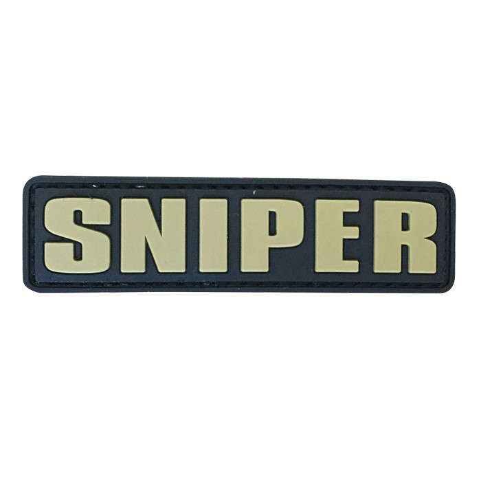 TacSpec "Sniper" PVC Velcro Patch - Tan/Black