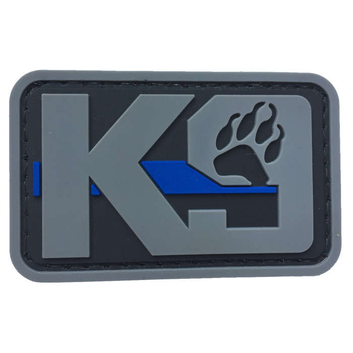 TacSpec "K9 Paw with Blue Line" PVC Velcro Patch